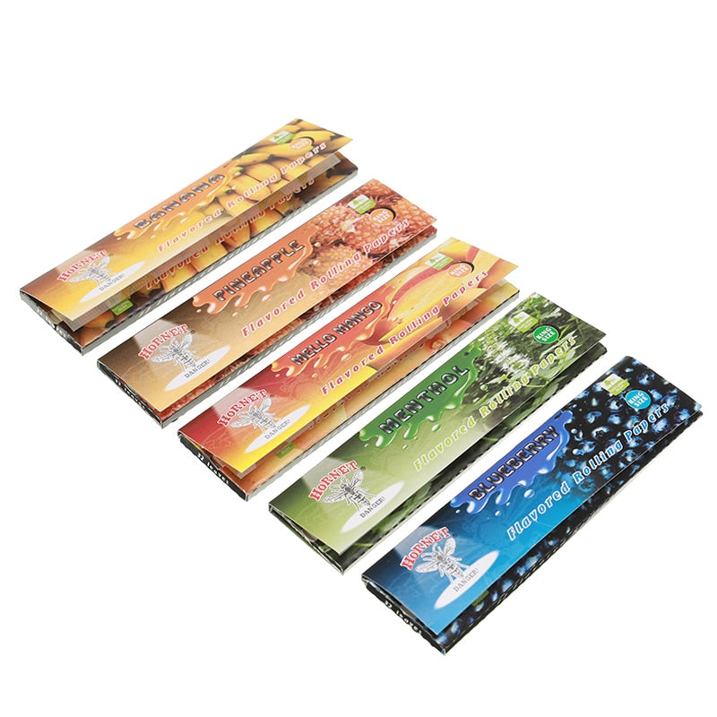 160Pcs/set 110mm Fruit Flavor Roll Cones Shaped Paper  Joint Roller  Papers Smoking Accessories Random Flavor
