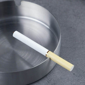 1Pcs  Stainless Steel Anti-scalding Portable Ashtray Round Shape Cigar Ash Tray Easy Cleaning  Ash Holder Cigarette Accessories