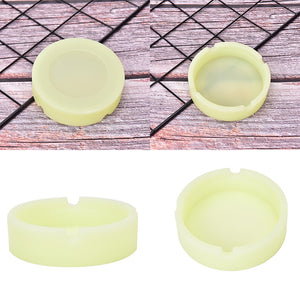 1pcs Glow In The Dark Luminous Silicone Soft Ashtray For Smoking Cigarette Cigar