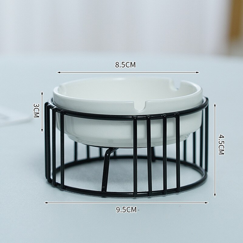 Ceramic Ashtray  Hollow Out Ash Tray Ascherbecher Desktop Decor for Home Office Car  Golden/Black 2020 New Arrivals