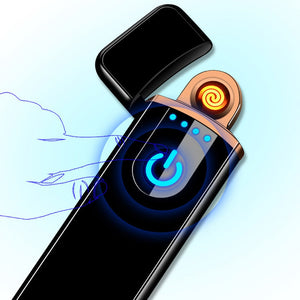 Cigarette Lighter Touch Screen USB Charging For Man Double-Sided Rechargeable Supplies Ultrathin Electronic Lighter