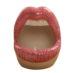 Cute Cartoon Ashtray Lips Ceramic Ashtray Creative Flower Pot Trendy Mouth Fashion Home Mini Send Boyfriend Gift