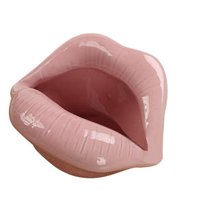 Cute Cartoon Ashtray Lips Ceramic Ashtray Creative Flower Pot Trendy Mouth Fashion Home Mini Send Boyfriend Gift