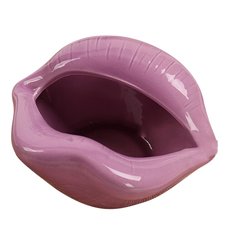 Cute Cartoon Ashtray Lips Ceramic Ashtray Creative Flower Pot Trendy Mouth Fashion Home Mini Send Boyfriend Gift