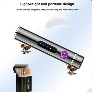 Electric Metal Lighters Windproof Dual Arc Plasma Rechargeable USB Lighter Disposable Smoking Cigarette Lighter For Men Gadgets