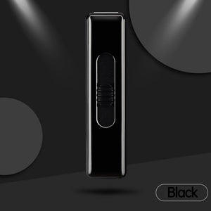 Fingerprint Induction USB Lighters Rechargeable Ultra-Thin Male Personality Plasma Flameless Electric Lighters Gadgets For Men