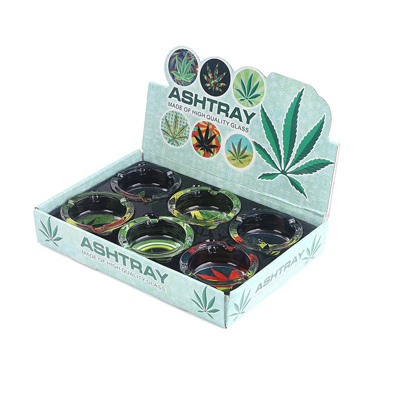 Glass Ashtray  Decorative Tray for Cigarette Ashtray Ash Holder 85MM Smoking Accessories