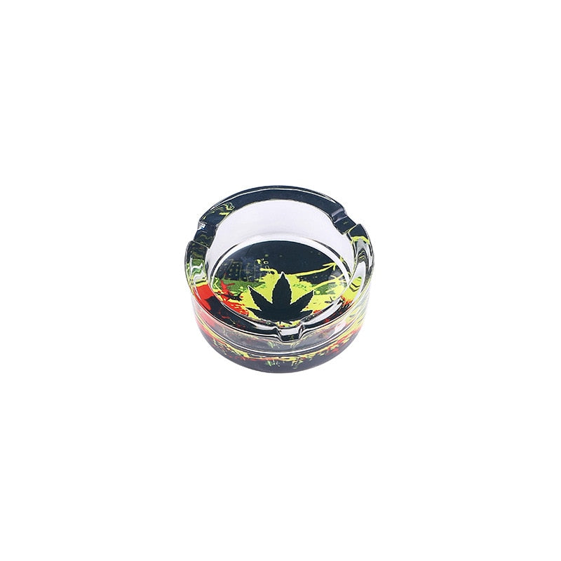 Glass Ashtray  Decorative Tray for Cigarette Ashtray Ash Holder 85MM Smoking Accessories