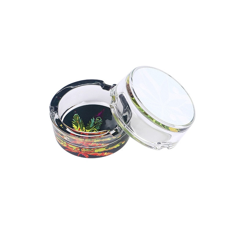 Glass Ashtray  Decorative Tray for Cigarette Ashtray Ash Holder 85MM Smoking Accessories