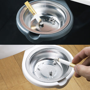 Hidden Ashtray With Lid Stainless Steel Under The Table Kitchen Cigarettes Bag Holder Storage Rack Home Desk Bathroom Accessorie