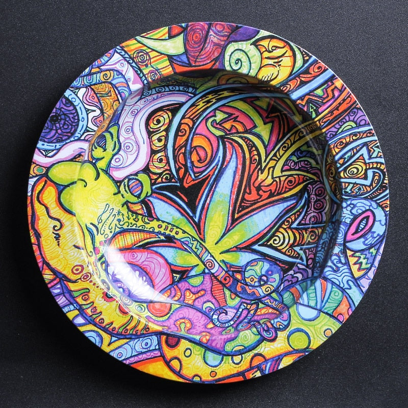 Metal Ashtray Home Party Bar Decoration Ash Holder For Gift Cigarette Smoking Accessory Home Ashtray