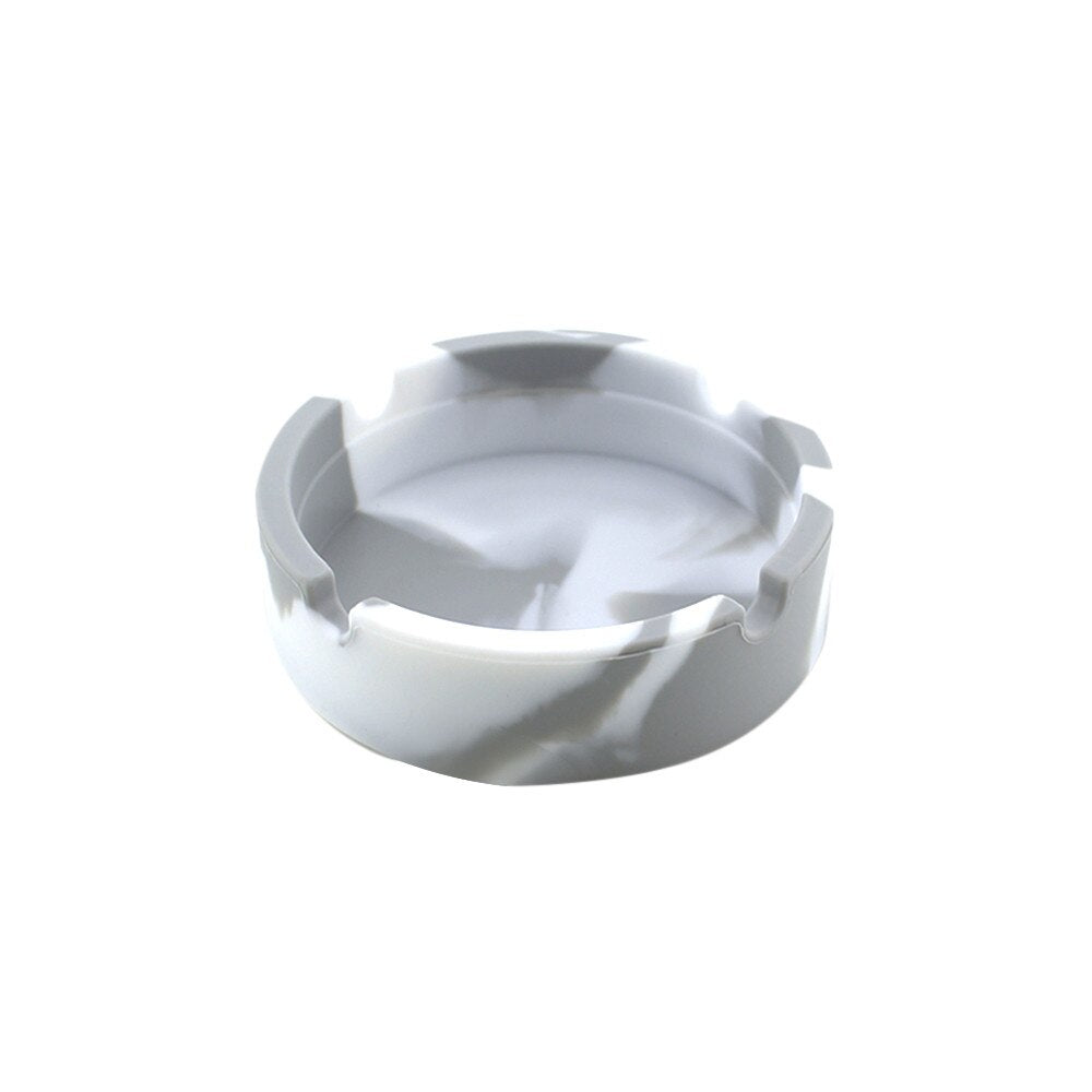 Multicolor Eco-friendly Silicone Soft Round Ashtray Ash Tray Holder Pluminous Portable Anti-scalding Cigarette Holder Hot New