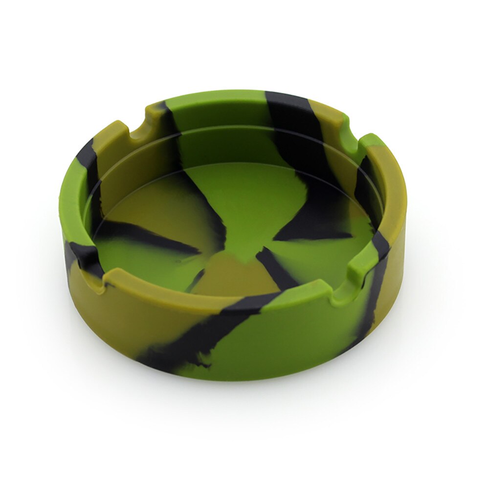 Multicolor Eco-friendly Silicone Soft Round Ashtray Ash Tray Holder Pluminous Portable Anti-scalding Cigarette Holder Hot New