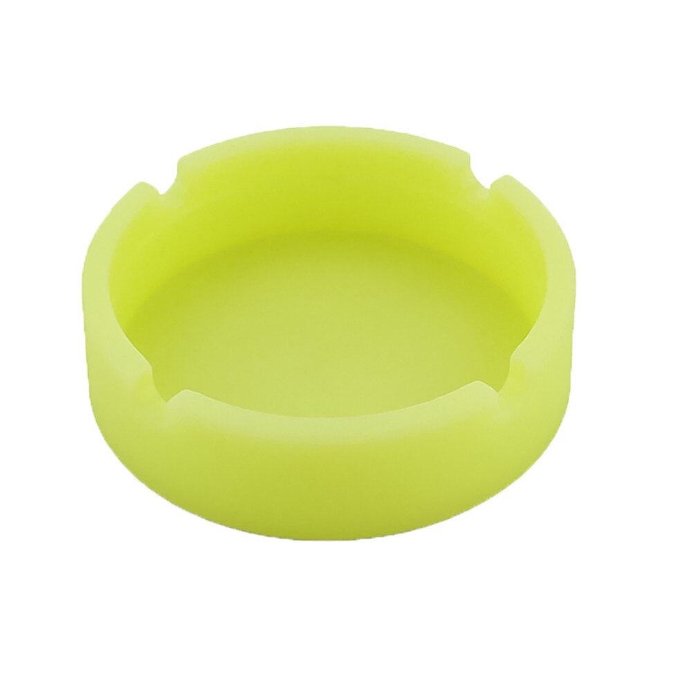 Multicolor Eco-friendly Silicone Soft Round Ashtray Ash Tray Holder Pluminous Portable Anti-scalding Cigarette Holder Hot New