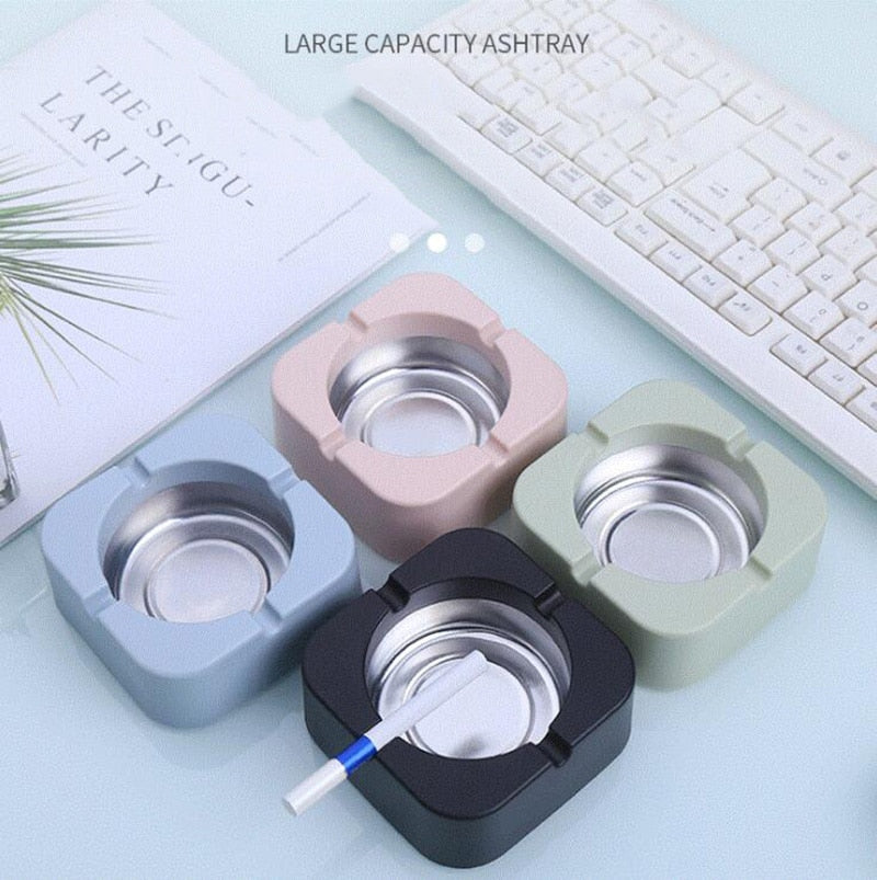 New Creative Ashtray Home Personality Office Living Room Bedroom 4 Tobacco Square Ashtray Holder Portable Gadgets
