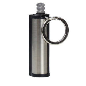 New Fire Metal Retro Matches Flint fire Outdoor Waterproof Portable Lighter Bottle Keychain With Containing Cotton Core