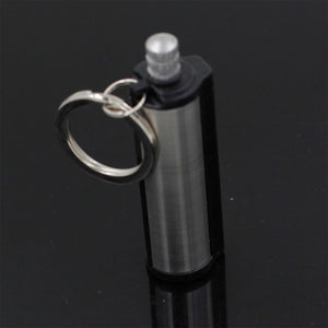 New Fire Metal Retro Matches Flint fire Outdoor Waterproof Portable Lighter Bottle Keychain With Containing Cotton Core