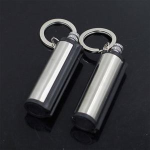 New Fire Metal Retro Matches Flint fire Outdoor Waterproof Portable Lighter Bottle Keychain With Containing Cotton Core