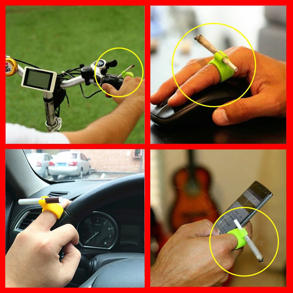 New Hot 1PC Silicone Ring Finger Hand Rack Cigarette Holder For Regular Smoking Smoker Holder