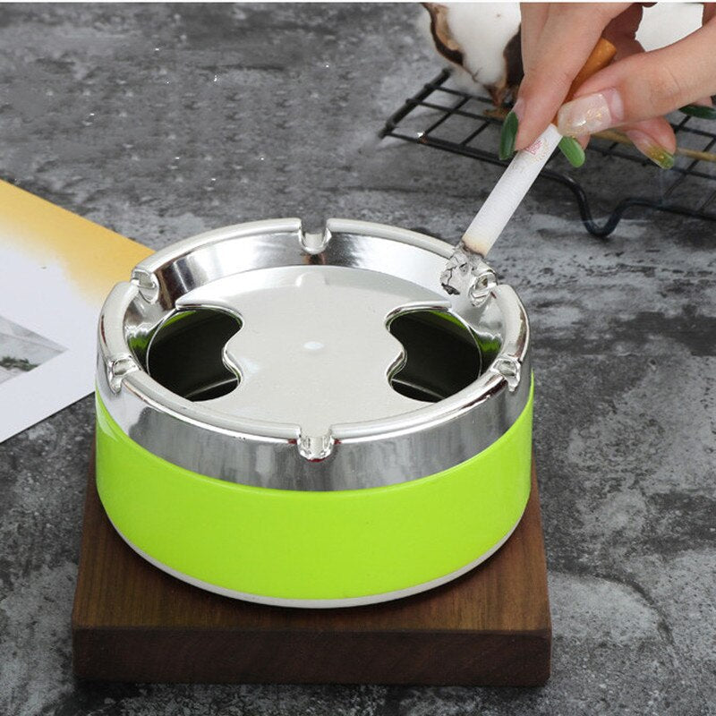 New Red Green Orange Detachable Rotatable Lid 360 Degree Free Rotation Stainless Steel Corrosion Resistance Cigarette Ashtrays