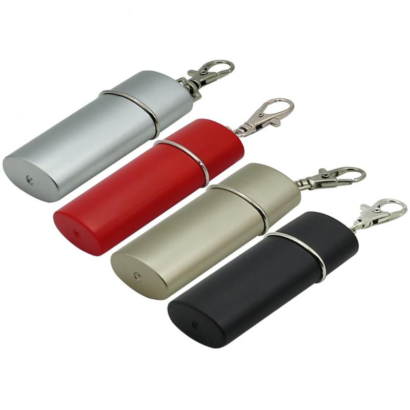 Office and Mall Creative Portable Mini Ashtray Simple ABS Cigarette Ash Holder Pocket Smoking Ash Tray with Lid Keychain