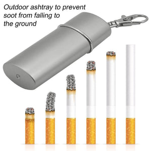 Office and Mall Creative Portable Mini Ashtray Simple ABS Cigarette Ash Holder Pocket Smoking Ash Tray with Lid Keychain