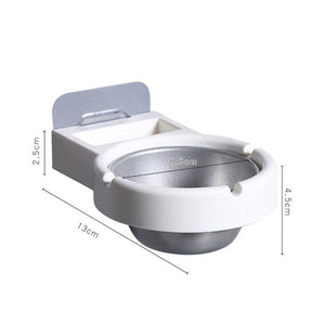 Portable Ashtray Wall Stainless Steel Pocket Smoke Holders Storage Cup Toilet Home Office Cigarette Garbage Tools Case Ashtrays