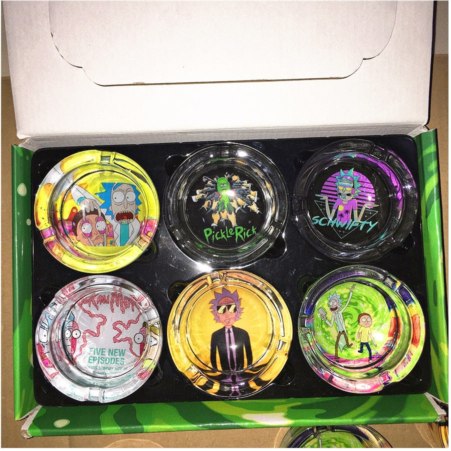 Premium Cartoon Glass Ashtray Handmade Cigarette Ash Holder 85MM Smoking Accessories Hotel Home Table Decoration