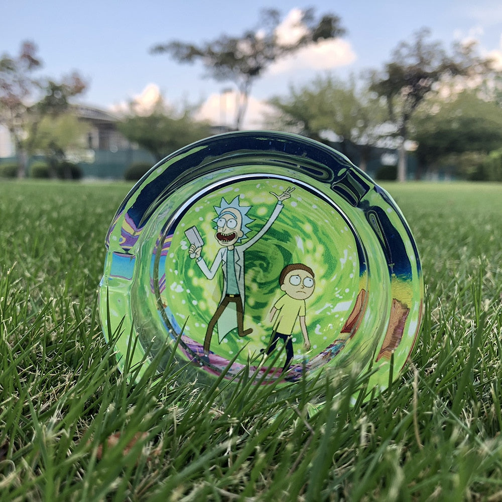 Premium Cartoon Glass Ashtray Handmade Cigarette Ash Holder 85MM Smoking Accessories Hotel Home Table Decoration