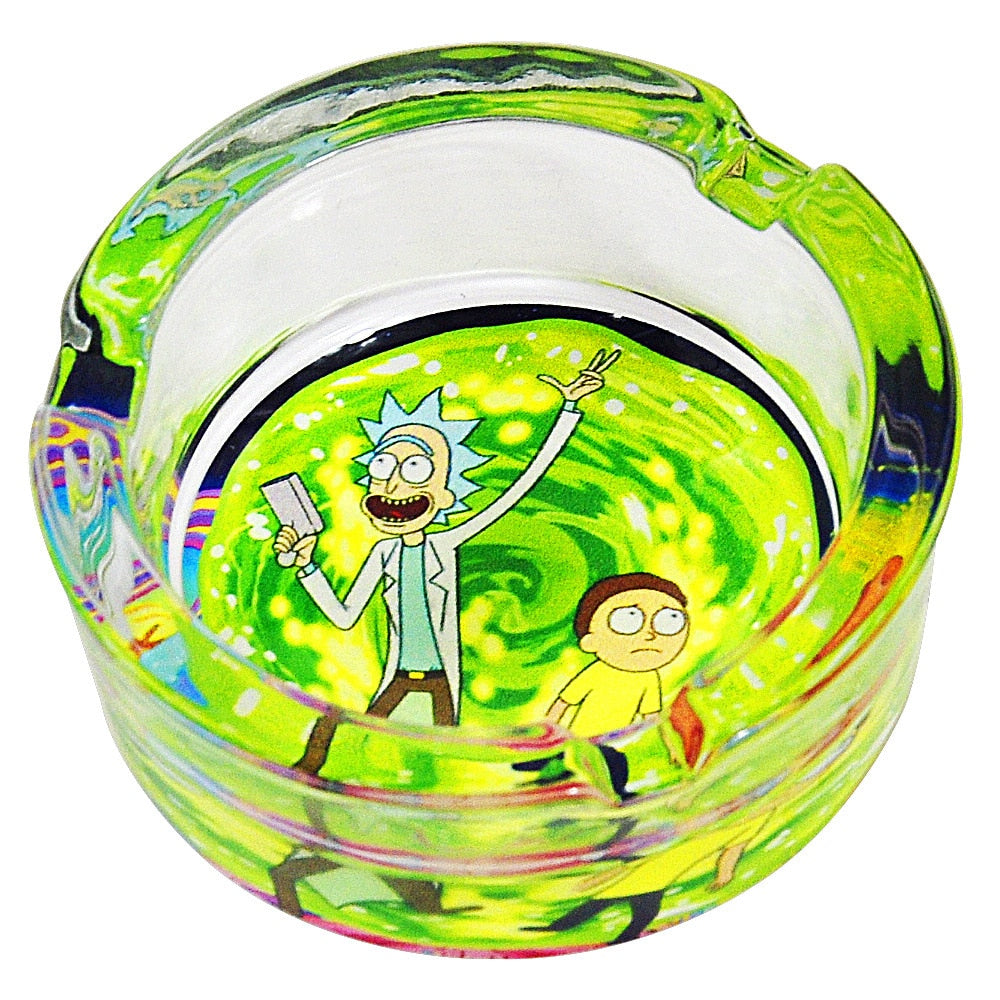 Premium Cartoon Glass Ashtray Handmade Cigarette Ash Holder 85MM Smoking Accessories Hotel Home Table Decoration