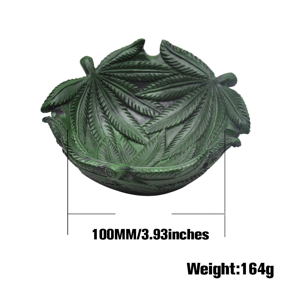 Resin Ashtray Lovely Cartoon Green Leaf Leaves Ash Tray Home Office Funny Decorative Creative Smoking Accessories Men Gift