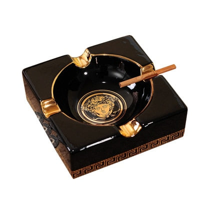 Size Ashtrays Gadgets Vintage Style Square Quality Ceramic Cigar Ashtray  gift for boyfriend