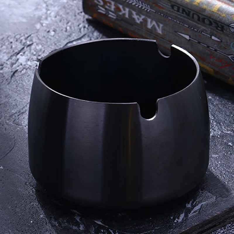 Stainless Steel Ashtray for Garden Terrace Balcony 4Colors Household 1Pcs Round Shape Cigar Ash Tray Cigarette Accessories