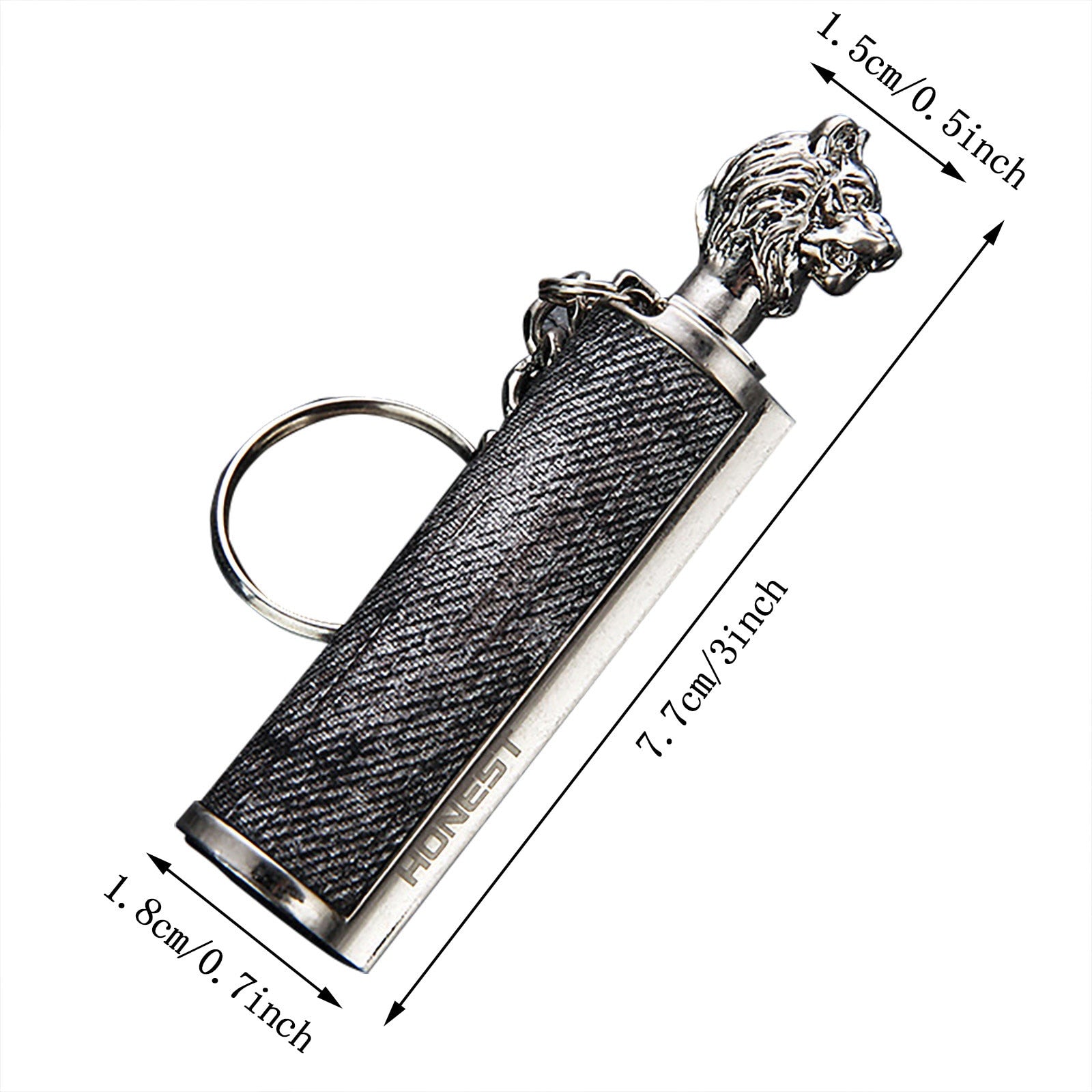 Tiger head match kerosene lighter bottle key ring Cigarette Accessorie Outdoor Waterproof Portable Lighter Bottle нержавеющая ст