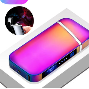 USB Lighters Fingerprint Induction Rechargeable Lighter Male Personality Plasma Flameless Electric Lighters Gadgets For Men