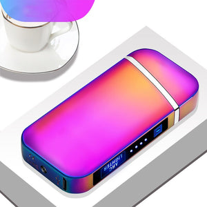 USB Lighters Fingerprint Induction Rechargeable Lighter Male Personality Plasma Flameless Electric Lighters Gadgets For Men