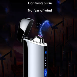 USB Lighters Fingerprint Induction Rechargeable Lighter Male Personality Plasma Flameless Electric Lighters Gadgets For Men