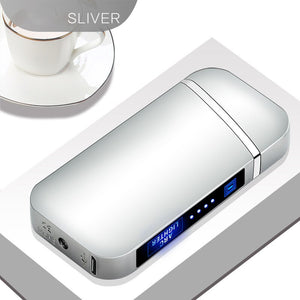 USB Lighters Fingerprint Induction Rechargeable Lighter Male Personality Plasma Flameless Electric Lighters Gadgets For Men