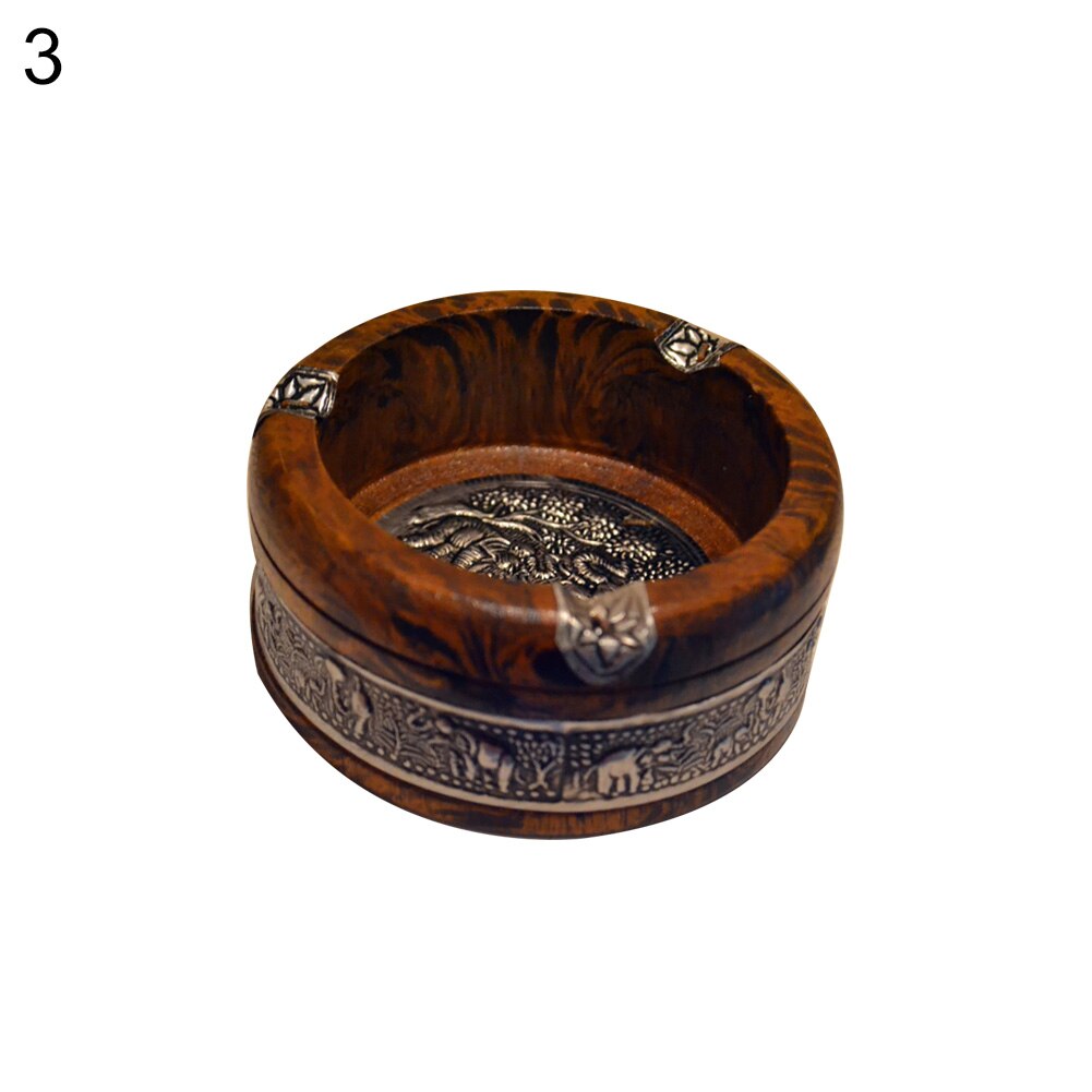 Vintage Wood Ashtray Tray Handmade Smoking Tobacco Ashtray Ash Tray Case for Home Smoking