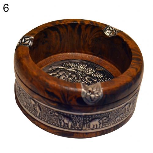 Vintage Wood Ashtray Tray Handmade Smoking Tobacco Ashtray Ash Tray Case for Home Smoking